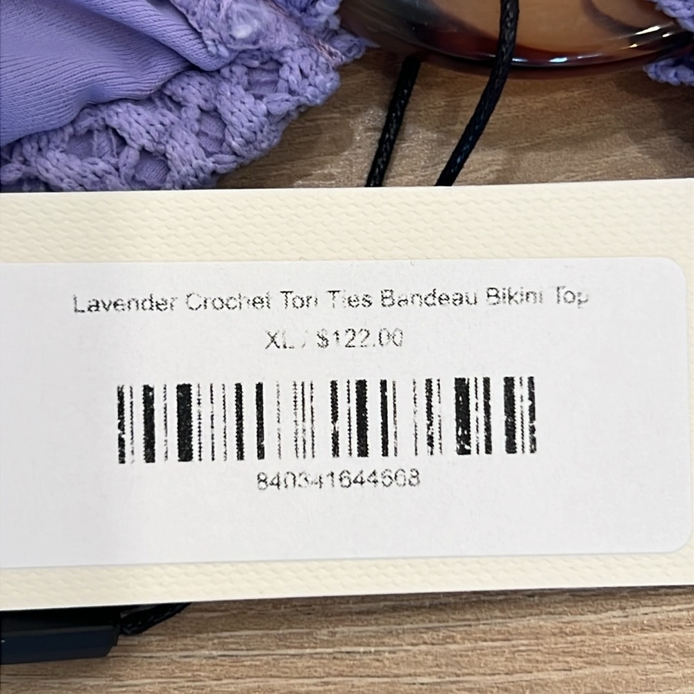 MONTCE Lavender Crochet Tori Ties Bandeau Bikini Top - Picture 10 of 13